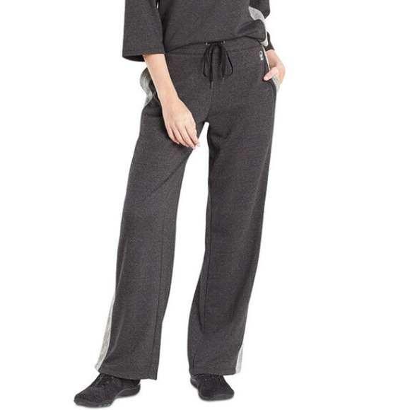 Josie Natori Women's Chi French Yoga Gym Sweatpants Black Terry Pants Small - Picture 1 of 4